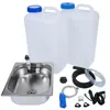 12V Camping Spüle 100mm tief Bausatz mit 19L Kanister Produktbild-Vorschau 1