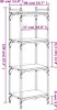 vidaXL Bücherregal 4 Böden Grau Sonoma 40x30x120 cm Produktbild-Vorschau 7