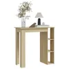 vidaXL Stolik barowy z półką dąb sonoma 102x50x103,5 cm Podgląd zdjęcia produktu 5