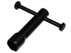 A black metal motorcycle jack stand with a T-handle and a hexagonal socket. Náhľad obrázku produktu