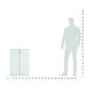 KOMTO Kommode Weiß mit 2 Türen - Kleiner Schrank für Flur, Produktbild-Vorschau 8