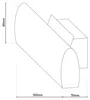 Wandleuchten - LED Wandleuchte "RONDO" L: 35cm braun, Produktbild-Vorschau 7