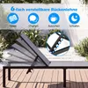 Chaise longue COSTWAY, chaise de jardin avec dossier Voir les images du produit 4