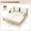 COSTWAY Gartenliege wetterfest für 2 Personen, Polyrattan Produktbild-Vorschau 3