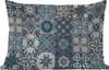 MuchoWow® Outdoor Kissen - Design - Blume - Blau - Figuren Produktbild-Vorschau 1
