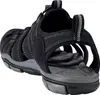 A rear view of a black and gray sandal. Produktbild-Vorschau