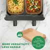 Heißluftfritteuse 2x5L, Airfryer Doppelkammer Einkammer Produktbild-Vorschau 2