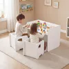 COSTWAY Tavolo multifunzione 6 in 1 per bambini, set tavolo Anteprima dell’immagine prodotto 2