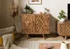 MASSIVMOEBEL24 Kommode Akazie 80x42x75 Akazie natur Produktbild-Vorschau 2