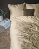 Satin Bettwäsche 160x200 Glatt mit Premium Streifen Beige Produktbild-Vorschau 5