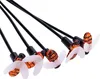 A close-up view of several bee-shaped LED lights on black stems, arranged diagonally against a white background. Produktbild-Vorschau