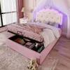 Lit plateforme pour enfant, design princesse avec couronne, Voir les images du produit 1