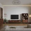 A modern living room with a TV, entertainment center, and bookshelf. Produktbild-Vorschau