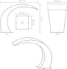 vidaXL Garten-Wasserfall Pool-Fontäne Edelstahl 45x30x60 cm Produktbild-Vorschau 8