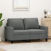 Möbel 2-Sitzer-Sofa Dunkelgrau 120 cm Stoff - Klassische Produktbild-Vorschau 1