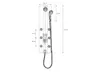 A technical drawing or diagram of a shower panel with dimensions. Produktbild-Vorschau