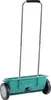 A green wheeled spreader with a silver handle and black grips against a white background. Podgląd zdjęcia produktu