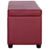 vidaXL Banc avec compartiment de rangement 116 cm vin rouge Voir les images du produit 3