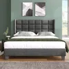 MODFU Lit rembourré 140×200 cm, lit double avec tête de lit Voir les images du produit 3