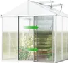 A greenhouse with sliding doors, showing airflow with green arrows. Anteprima dell’immagine prodotto