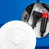 Close-up view of the interior of a blue electric cooler box, showing its power cords and a fan grill. The image focuses on the details of the cooler's internal components and controls. Náhled obrázku produktu