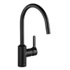 A black kitchen faucet against a white background. Produktbild-Vorschau