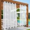 2er Set Vorhang Outdoor Weiß Wasserdicht Windfest mit Produktbild-Vorschau 1