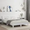 vidaXL Rám postele s čelem bílý 140x200 cm materiál na bázi Náhled obrázku produktu 2