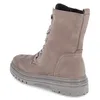 A single beige lace-up boot shown from the side and slightly from the back against a white background. Produktbild-Vorschau