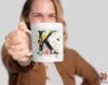 Name A bis Z und 0 bis 9 Blumen Bienen Kaffeetasse Teetasse Produktbild-Vorschau 2