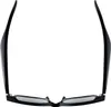 A top-down view of a pair of black smart glasses. Podgląd zdjęcia produktu