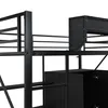 Hochbett mit Schreibtisch, Kleiderschrank und Regal, Produktbild-Vorschau 12