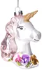 BRUBAKER Licorne avec couronne de fleurs - Boule de Noël en Voir les images du produit 2