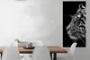 MuchoWow® Poster Tiger auf schwarzem Hintergrund in schwarz Produktbild-Vorschau 2