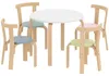 AIYAPLAY Kinder tafel van hout met 4 stoelen, kindertafel Productafbeelding-voorbeeld 1
