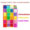 3300 Stück Pony Beads Perlen Set – 23 Farben, Glitzer-, Produktbild-Vorschau 4