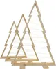 Weeco set van 3 decoratieve houten kerstbomen met Productafbeelding-voorbeeld 1