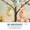 12 bunte Osteranhänger aus Metall Osterhase gelb orange Produktbild-Vorschau 5