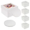 Set da 5 scatole per torte Relaxdays, con finestra e basi Anteprima dell’immagine prodotto 1