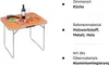 Aluminium Campingtafel - 60 cm x 70 cm x 80 cm - MDF-Blatt Produktbild-Vorschau 9