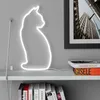 Lampada da tavolo LED a forma di gatto al neon, regalo per Anteprima dell’immagine prodotto 3