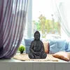 Relaxdays XL Buddha Figur sitzend, 50 cm hoch, Feng Shui, Produktbild-Vorschau 5