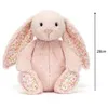 Plüsch Hase 28 cm – Kuscheltier mit Blumenohren – weiches Produktbild-Vorschau 3