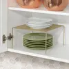 mDesign Geschirrablage 2er Set Metall Messing Freistehendes Produktbild-Vorschau 2