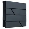 A dark gray mailbox with a modern, geometric design. Náhled obrázku produktu