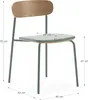 CALICOSY - Lot de 2 chaises en tissu avec pieds en métal Voir les images du produit 8