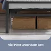 VASAGLE Bettgestell 90 x 200 cm mit Stauraum, Metallrahmen, Produktbild-Vorschau 15