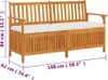VidaXL 316737, Braun, Akazienholz, Stoff, Polyester, Produktbild-Vorschau 7