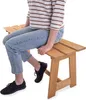 Drewniana ławka parkowa KADAX bez oparcia 119 cm, solidna Podgląd zdjęcia produktu 12