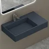 doporro Lavabo Suspendu Gris Noir Mat 75cm Vasque à Poser Voir les images du produit 1